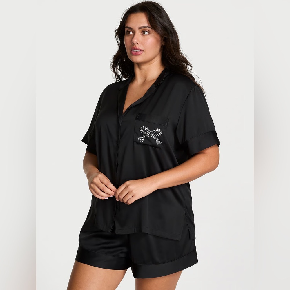 NWT VICTORIA'S SECRET Glazed Satin Short Pajama Set